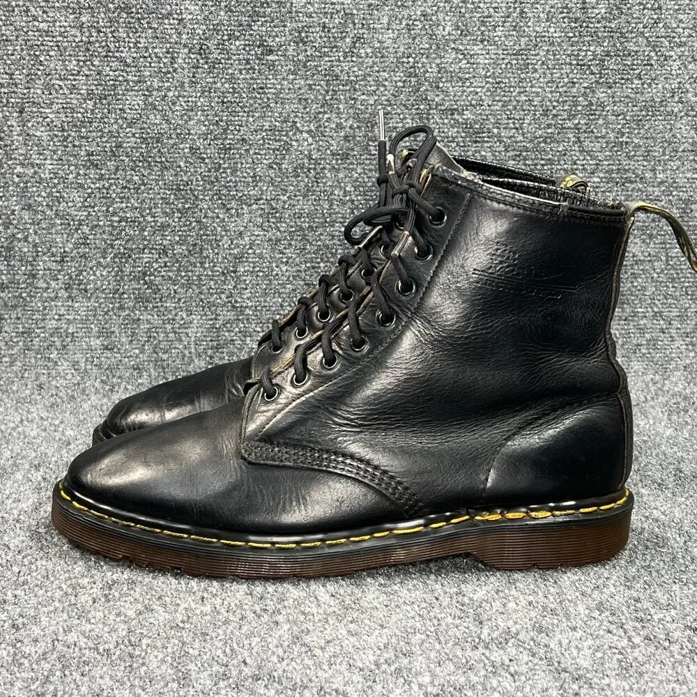 Dr.‎ Martens 1460 Ben Boots Mens Sz 10 Black Smooth Leather Made In England Lace